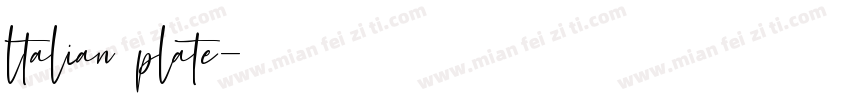 ltalian plate字体转换